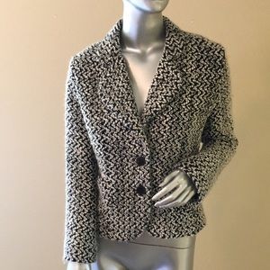 Robert Kitchen Textured Chunky Knit Tweed Blazer